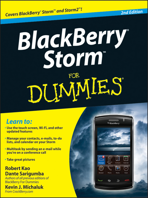 Title details for BlackBerry Storm For Dummies by Robert Kao - Available